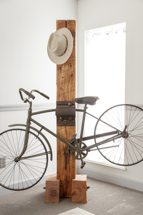 Reclaimed wood bike rack for road or mountain bikes