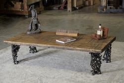 Simple Boxcar Table with Railroad Spike Legs