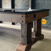 Industrial Railroad-themed air hockey table from Olahsuen Billiards