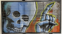 ICHABOD - Skull & Finger Autorack Panel Framed