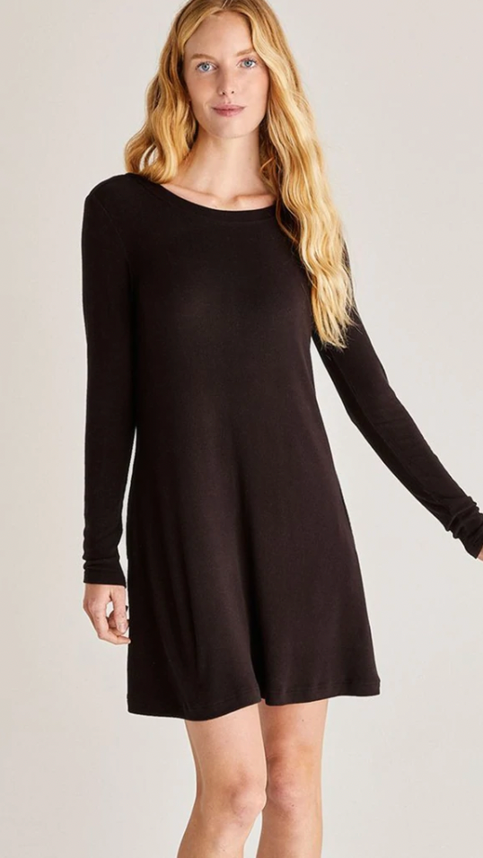 Z SUPPLY WILLA BRUSHED RIB SWING DRESS 