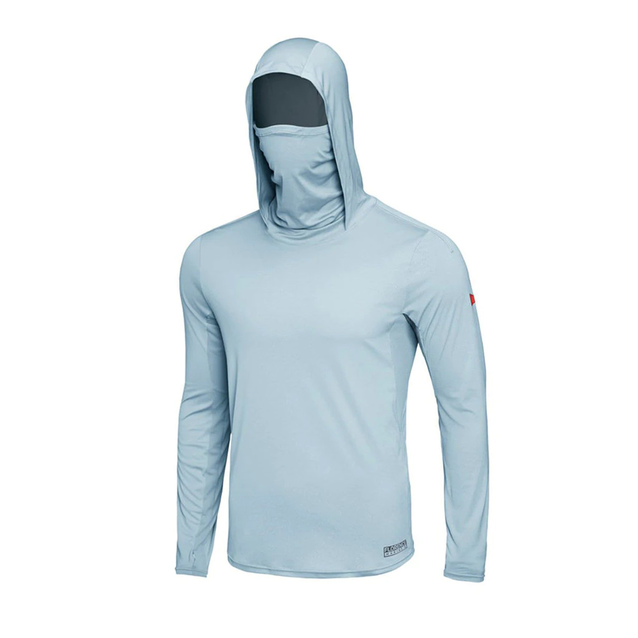 Florence Marine x Sleeve Hooded UPF L/S Tee-steel Blue-Medium