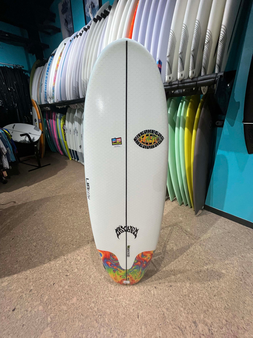 5'6 LOST LIBTECH FREAK FLAG BEAN BAG SURFBOARD