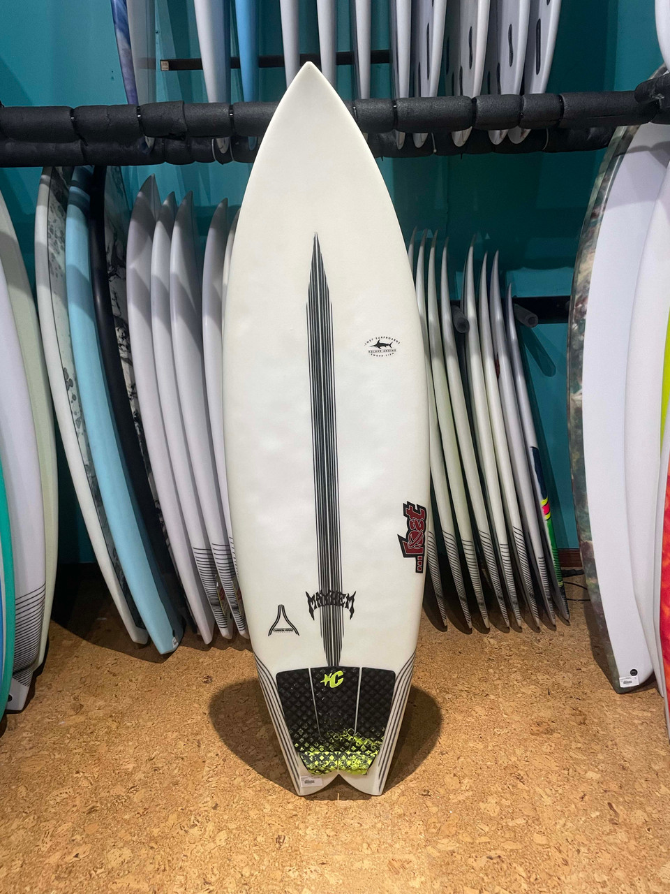 5'9 LOST CARBON WRAP SWORDFISH USED SURFBOARD (240386) Catalyst