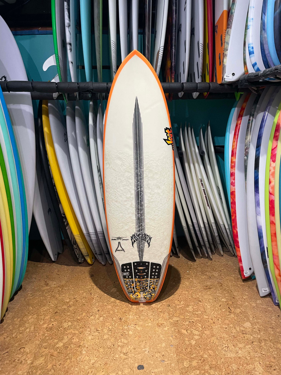 6'4 LOST CARBON WRAP PUDDLE JUMPER USED SURFBOARD- Catalyst