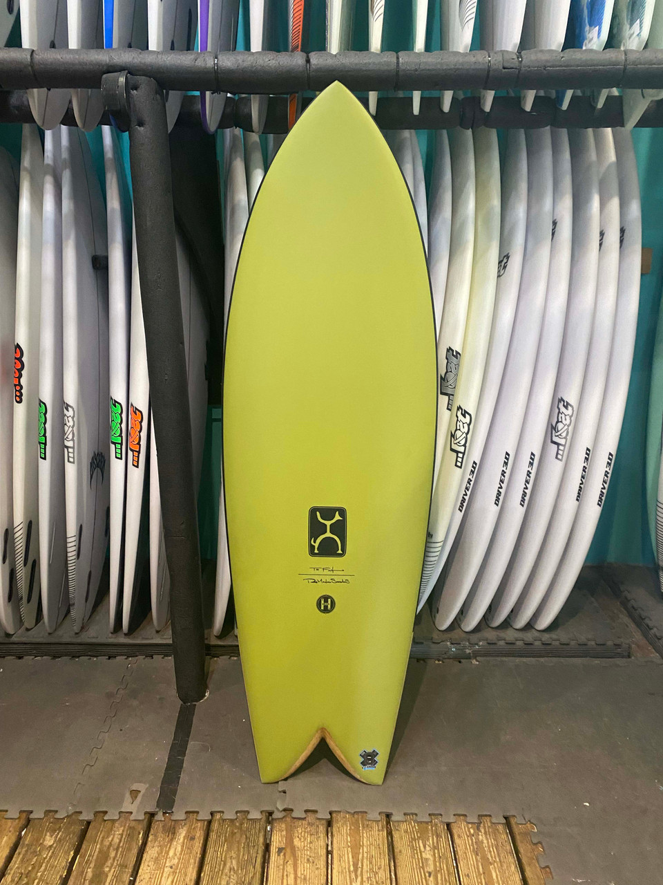 中古 Chocolate Fish Surfboards Fish 5'8 紫 - サーフィン・ボディボード