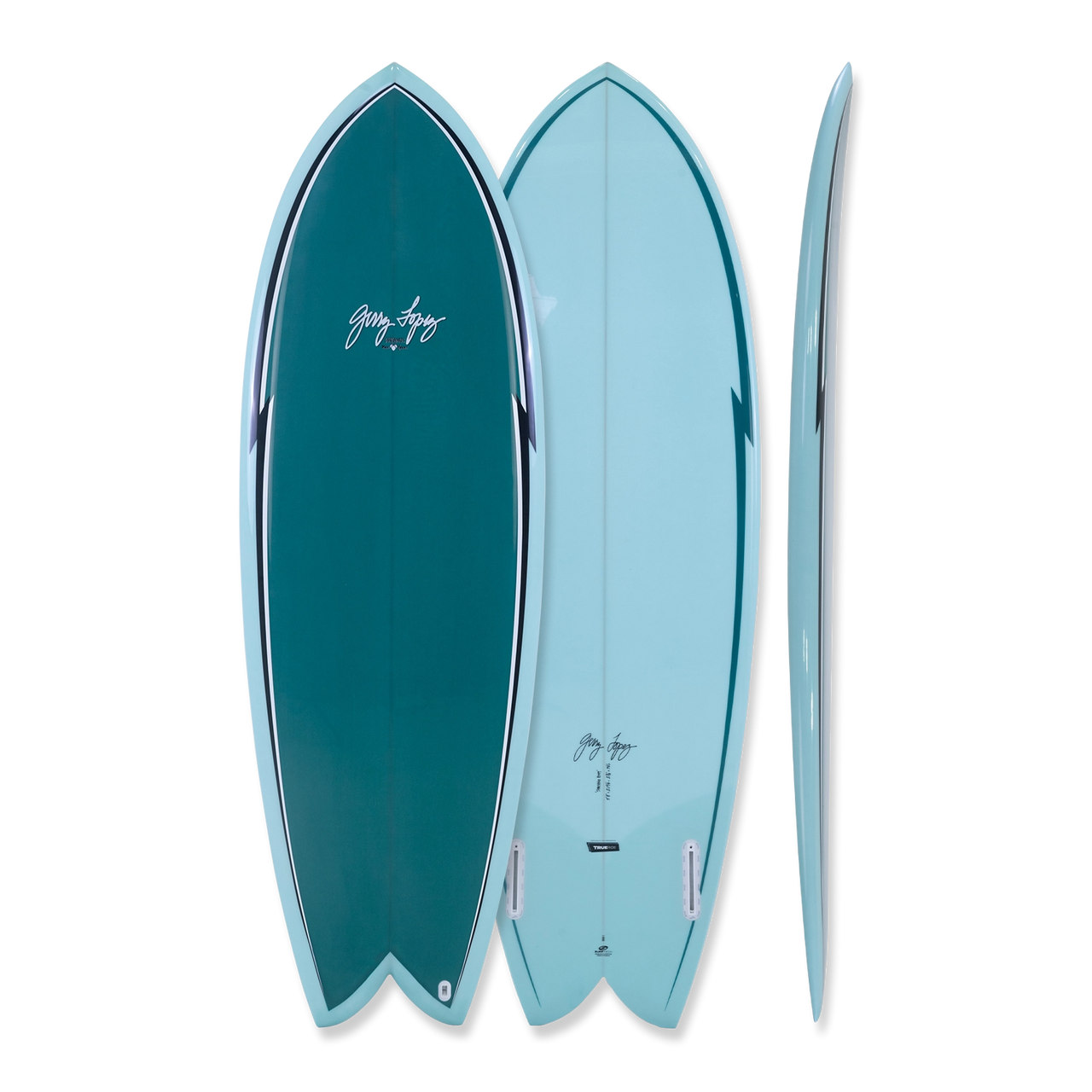 5'8 GERRY LOPEZ SOMETHING FISHY TWIN SURFBOARD- Catalyst