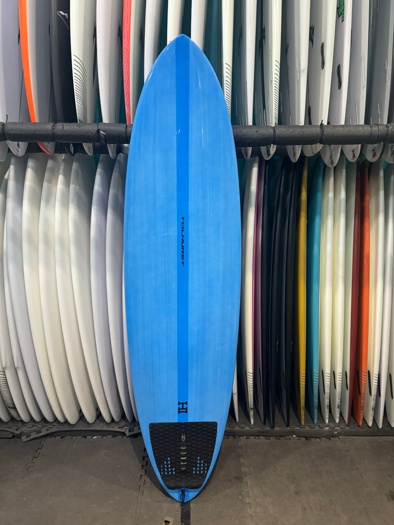 6'10 HARLEY INGLEBY MID 6 MINI TWIN THUNDERBOLT RED USED SURFBOARD
