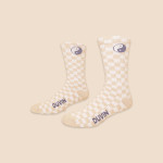 DUVIN YIN YANG CHECKER SOCK (DDS13009YEL)