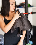 LEUS BLACK HEATHER GYM ECO TOWEL