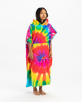 LEUS TIE DYE RAINBOW PONCHO