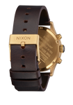 Nixon Sentry Chrono Leather - Matte Black / Gold / Black (EX)