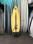 5'8 LOST CARBON WRAP V3 STEALTH USED SURFBOARD (171182B)