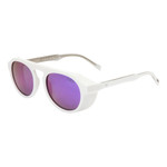 I-SEA IVAN FLORENCE SUNGLASSES - WHITE / PURPLE MIRROR (614998132577)