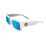 I-SEA COLE HOUSHMAND SUNGLASSES - WHITE / BLUE MIRROR (601570857843)