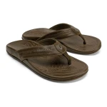 OluKai Mea Ola Mano Men's Leather Sandal - Mustang/Tan