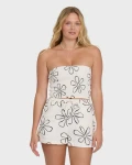 BILLABONG KEEP IT SIMPLE 2 TUBE PRINT WOMEN'S BIKINI TOP - WHITE CAP (BL000182W)