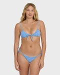 BILLABONG MINI WAVE CHECK TS TANGA WOMEN'S BIKINI BOTTOM - TRUE BLUE (BL000383W)