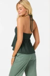 O'NEILL JUNIE WOMEN'S KNIT HALTER TANK - HUNTER GREEN (FA2640303)