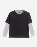LOST BUSTER TWO-FER LS KNIT CREW (10201360)