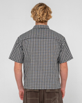 RUSTY CHECK 1 CHECK 2 SHORT SLEEVE SHIRT - BLACK (WSM1242)