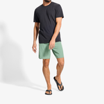 OLUKAI ULELE MEN'S BEACH SANDAL - DARK SHADOW/LAVA ROCK (10435-CLR)