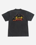 LOST FLAME LAM BOXY TEE - VINTAGE BLACK (10511370)