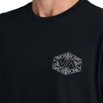 RVCA HEX FILIGRE SHORT SLEEVE TEE BLACK - Black