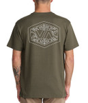 RVCA HEX FILIGRE SHORT SLEEVE TEE BLACK - Black
