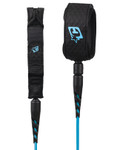 CREATURES OF LEISURE RELIANCE 2.0 LITE DUTY 5FT LEASH CYAN TWIST BLACK