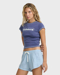Billabong Women's Sport Driven Short Sleeve Rib Knit Tee