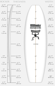 US BLANKS 6'5" A BLUE BLANK (U65AB)