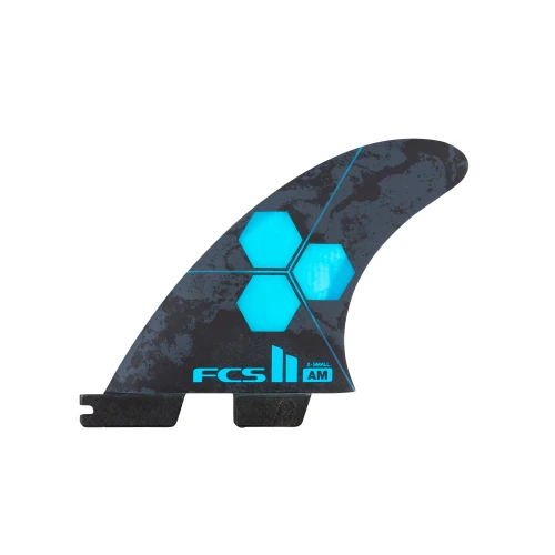 FCS II AM PC X-Small Cyan Tri Fins