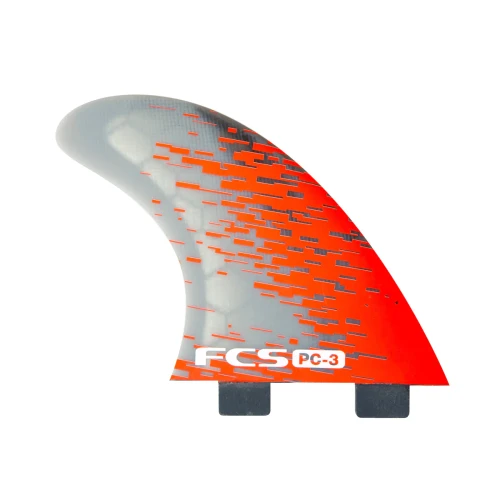 FCS PC-3 RED SMOKE TRI SMALl FINS