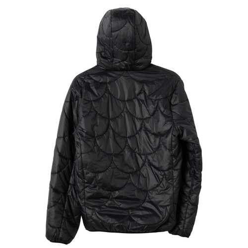 Louis Vuitton Reversible Zipper Sleeve Hooded Wrap Coat BLACK. Size 36