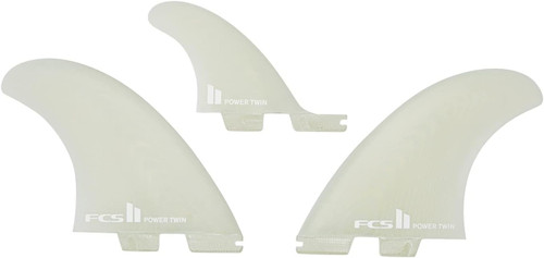 FCS II PERFORMER TWIN +1 PG CLEAR FINS (FPER-PC03-MD-TS-R)