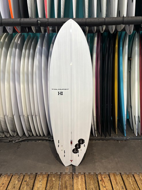 5'10 HARLEY INGELBY HIBT THUNDERBOLT RED SURFBOARD (2500019)
