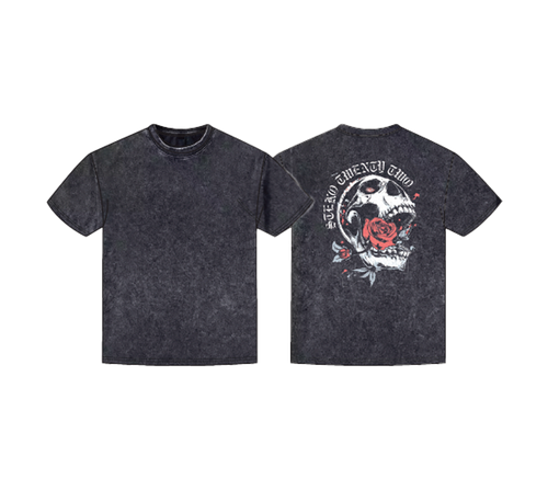 STEKO ROSE SKULL SHORT SLEEVE TEE (M4001ROS)