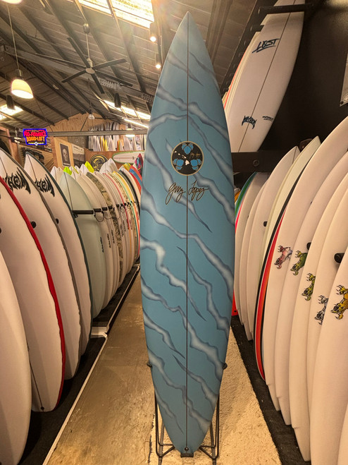 7'4 GERRY LOPEZ POCKET ROCKET SURFBOARD (B2885)