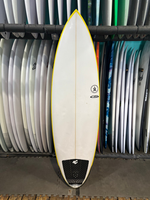 6'3 ALLEN WHITE TWIN PIN USED SURFBOARD (6138926)