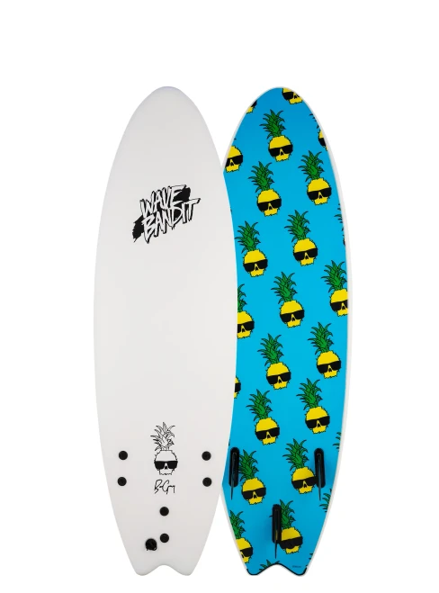6'6 WAVE BANDIT BEN GRAVY PERFORMER TRI SURFBOARD (WB66-BG-WH25)
