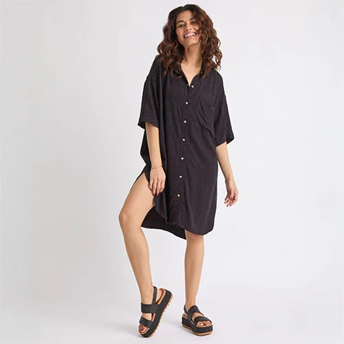 REEF OLLIE JACQUARD SHIRT DRESS (3FWWD0785)