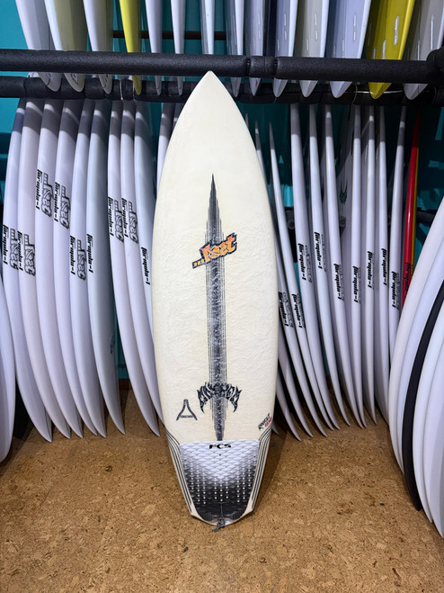 5'6 LOST CARBON WRAP ROCKET REDUX USED SURFBOARD (19803)