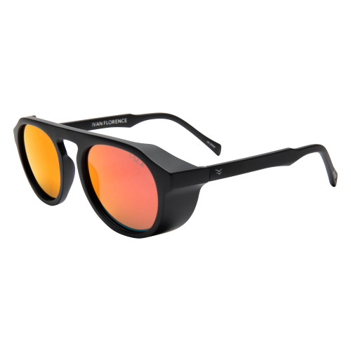 I-SEA IVAN FLORENCE SUNGLASSES - BLACK / FIRE MIRROR (601570859779)