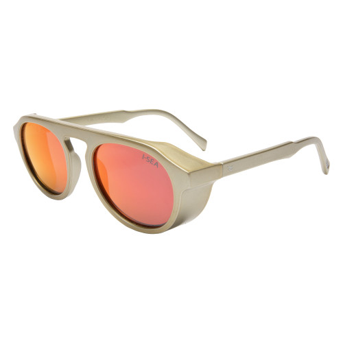 I-SEA IVAN FLORENCE SUNGLASSES - GOLD / FIRE MIRROR (601570859830)