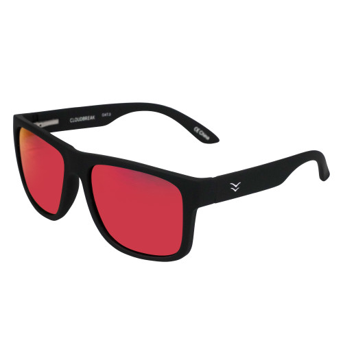 I-SEA CLOUDBREAK SUNGLASSES - BLACK / RED MIRROR (601570859908)