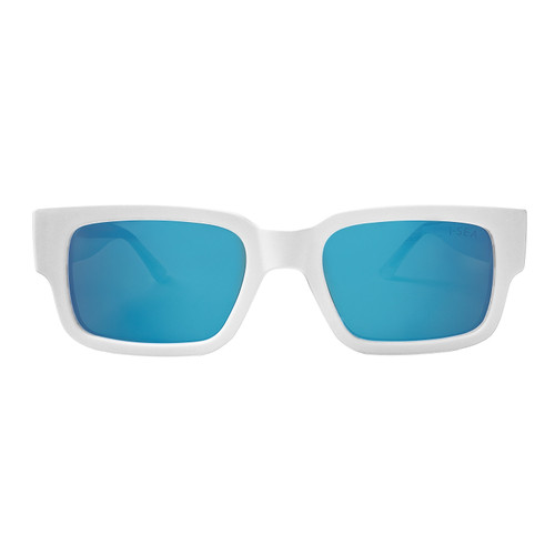I-SEA COLE HOUSHMAND SUNGLASSES - WHITE / BLUE MIRROR (601570857843)