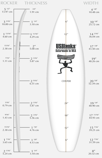 US Blanks 6'3 Ea RED Blank