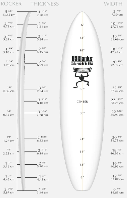US Blanks 7'6 Ea Blue Blank