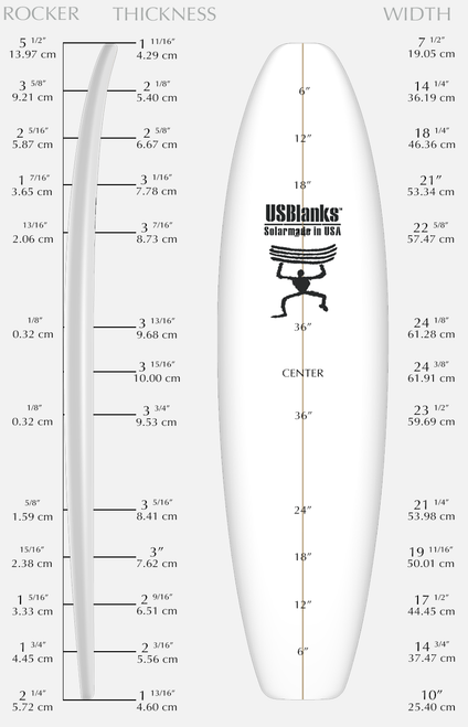 US BLANKS 7'8 A BLUE BLANK (U78AB)